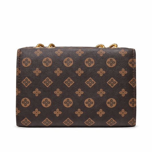 Signature Style Chain Clutch Wallet