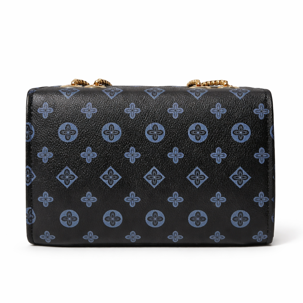 Signature Style Chain Clutch Wallet