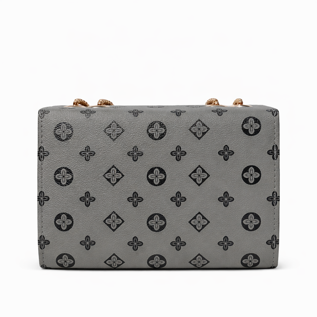 Signature Style Chain Clutch Wallet